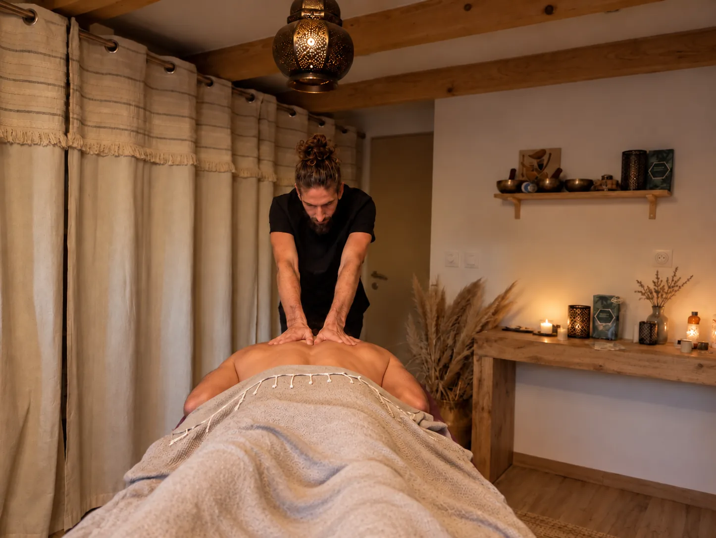 Séance de massage bien-être dans l'espace Le Temps d'Être à Vendargues